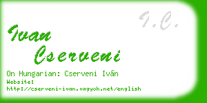 ivan cserveni business card